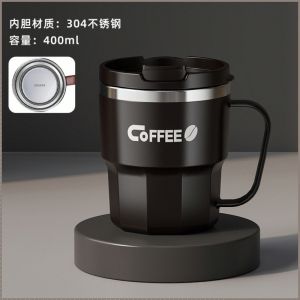 Mugs Open and Close the Lid Teacups Light Luxury Life Keep Warm Food Grade Metal Edge Decoration