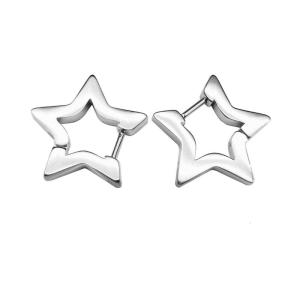 Simple Five-pointed Star Stud Earrings Stainless Steel Piercing Earrings Sweet Cool Minimalist Star Stud Earring