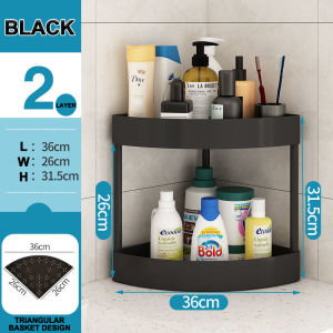 Tri-Corner Corner Storage Trolley Rack Multi-Layer Bathroom Kitchen Home Office Multifunction Shelves with Wheels Toilet Shelf Shampoo Rack