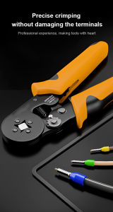 Quadrilateral Wire Crimp Pliers and Terminals Set Ferrule Crimping Tool Crimper Cable Cutter with Terminals Connectors