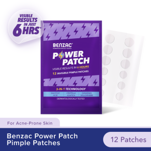 Benzac Power Patch - 12 Invisible Patches | Anti-Acne Reduces Redness & Soothes Pimples | Infused with Salicylic Acid & Centella Asiatica | Targets Emerging Pimples & Breakouts
