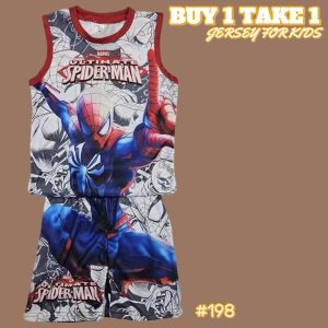 【BUY1 TAKE1】Spiderman Character Design Basketball Terno Jersey for Kids 2-8YRS OLD