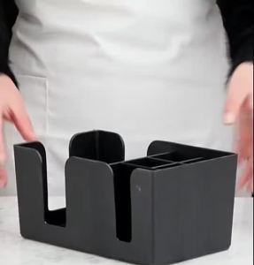 Square 4 slots Cup Holder Milktea Cup Organizer Cup and Straw Holder Coffee Paper Cup Dispenser Spac