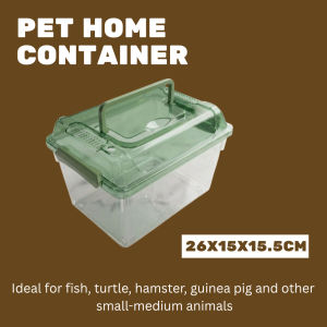 Pet Home Premium Stackable Pet Habitat Container Ventilated Lid for Fish Reptile and Small Animals