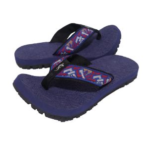 Outdoor slippers SANTH080 navy blue tribal design strap with blue slipsole (Available Sizes 5 6 7 8 9 10 11 12)