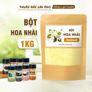 Bột hoa nhài 1kg bột hoa lài nguyên chất thơm mịn dùng pha uống đắp mặt dưỡng da - Lãn Ông