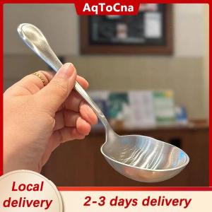 [COD] AqToCna Ship within 24 hours Large Stainless Steel Round Head Buffet Serving Spoon Thicken Kitchen Dinner Dish Soup Rice Western Restaurant Bar Public Spoon