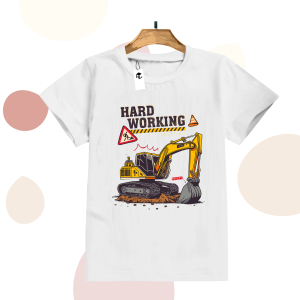 Code8.id DTF Excavator Kaos anak laki laki kaos anak anak best seller Awan MURAH DAN TRENDY