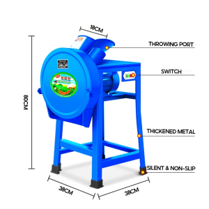 REAIM Electric Hay Cutter Agricultural Crusher Grass Cutter Household Hogweed Machiner Culturing Hay Cutter Small Feed Machine