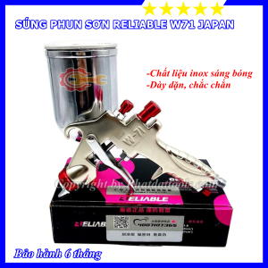 Súng Phun Sơn RELIABLE CHRB-W71 - Dung Tích Cốc 400ml - Chính hãng Nhật Bản - Bảo Hành 6 Tháng