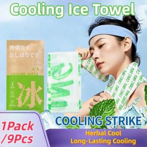 Cooling Towel Neck Wrap Quick Dry Cold Towel Heat Relief Outdoor Gym Travel 9pcs