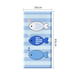 【20*50cm】3D three-dimensional Wall Stickers Wallpaper Self-adhesive Thicken Tatami Anti-collision Wall Mat Kids Room Bedroom headboard soft bag DIY wall decoration room decor