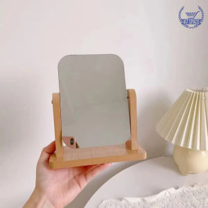 🔥SG LOCAL STOCK🔥Wooden Rotary Make up Mirror Cosmetic Mirrors Student Dormitory