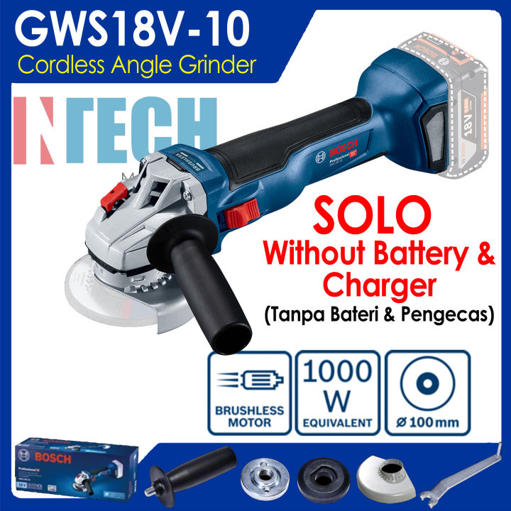 Bosch cordless angle grinder with battery and charger hot sale