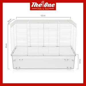 (Malaysia Stock) Bucatstate 62cm Hamster Cage Full Steel Cage Transparent Cage Base Hamster Cage Transparent Base Cage 布卡星62基笼 Sangkar Hamster Besar