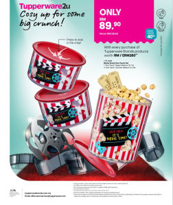 (New) (Limited Release) Tupperware Movie Snack One Touch Set (2 pc(1.4L) and 1 pc (3.0L)(last 2 sets)