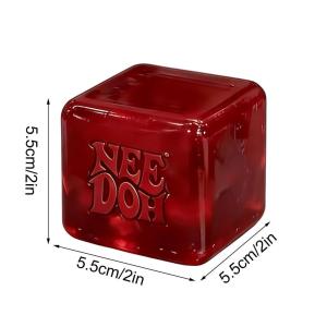 Needoh Squeeze Cube Sensory Toy for Stress Relief & Fingertip Fidget Blind New Release