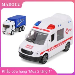 [COD] MADOU2 Bệnh Viện Cứu Hộ Xe Cứu Thương Cảnh Sát Kim Loại Xe Ô Tô Mô Hình Kéo Trở Lại Âm Thanh Và Ánh Sáng Hợp Kim Diecast Xe Đồ Chơi Cho Trẻ Em Chàng Trai Quà Tặng