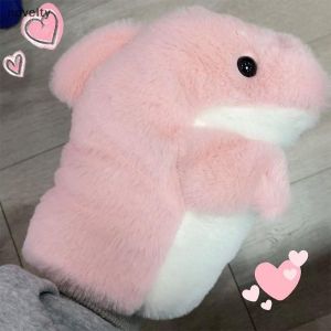 พร้อมส่งไม่มี 20เซนติเมตรน่ารักฉลามน้อยหุ่นมือถุงมือของเล่นตุ๊กตาสัตว์หุ่นมือฉลามแขนเปิดปากถุงมือตุ๊กตาเด็กของขวัญวันเกิด