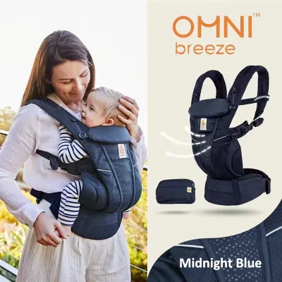 [Hàng sẵn có] Ergo Địu em bé Ergonomic Kangaroo Trẻ Sơ Sinh Omni Gió Tất Cả Trong Một lưới khí thoáng khí 0-48 Tháng 3-20Kg