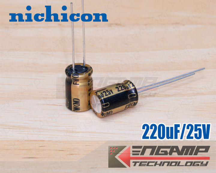 Lot De 10 Condensateurs NICHICON FW 25V 2200µF - Pour Audio/Filtrage - Dimensions 12x25mm - Neuf