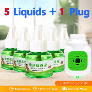 6-Pack Baby Safe Electric Mosquito Repellent with Plug & 5 Refills Smokeless & Tasteless Repellant for Sleep Safety