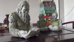 AU New Hairless cat meditation resin figurine Buddhist-style meditation home decor Design creative decorations