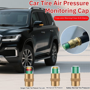 Car Tire Air Pressure Monitoring Cap External Vacuum Air Pressure Warning Cap Tire Gauge Sensor Indicator