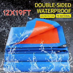 Trapal Lona Tolda Tarpaulin 6FTx9FT 9FTx12FT 12FTx19FT Waterproof sunscreen waterproof on both sides (with holes)thickenedTruck Covers Outdoor Canopies