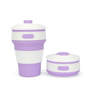 STV Gelas Lipat Silikon Portable Coffee Cup Anti Bocor 350ml