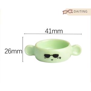 DAITING 5PCS Simulation Miniature Expression Pot DIY Cream Glue Resin Jewelry Accessories Material Handmade Dollhouse Scene Decoration