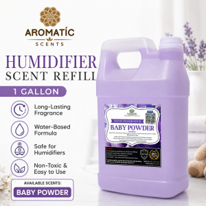 Baby Powder 1 Gallon Water Based Scent Essential Oil Fragrance for Humidifier Air Freshener & Linen Spray