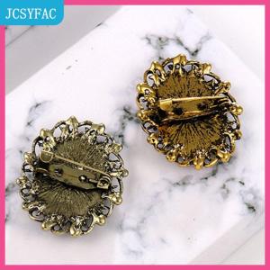 JCSYFAC Cổ Điển Gothic Phong Cách Đầu Bức Tượng Cameo Trâm Rhinestone Trâm Cho Phụ Nữ