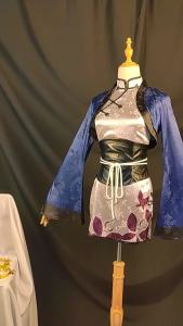 Black Butler Ciel Blue Cat cosplay Clothing Blue Cat Cheongsam Mature Lady Girl Anime COS Womens clothing