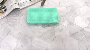 DIY Personal Scale for Traveling Travel Scale for Body Weight Small Portable Digital Bathroom Body Weight Scales Cute Lightweight Scale for Women Children 330 lb 9" x 5.1" (Blue)