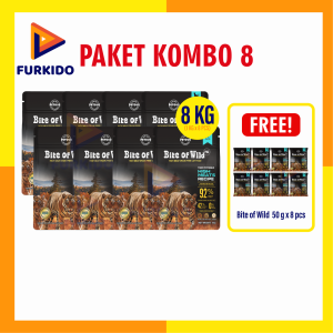 [Kombo 8 Pcs] Bite of Wild P42 / F42 / K42 All Life Stages Cat Grain Free High Protein 1 Kg x 8 / Makanan Kering Kucing
