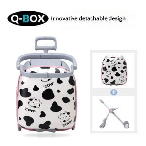 HENDO Kids Luggage 20inch Travel Luggage Childrens suitcase Foldable Trolley Childrens Seat