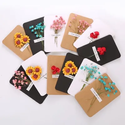 Local Seller DIY Dry Flower Greeting Card Teacher’s Day Card Birthday Card thanksgiving gift mother’s day flower card