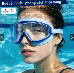 Kính Bơi Kính Lặn KÈM BỊT TAI Lớp Silicone Lớn Chống Thấm Nước Góc Rộng Cho Trẻ Em 4-16 Tuổi