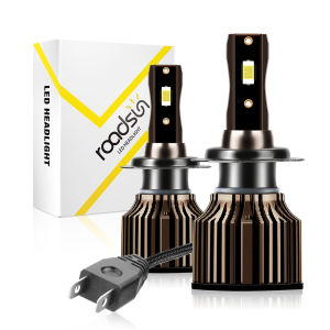 Roadsun 2pcs H7 LED Car Headlight Bulbs Canbus No Error 20000LM 120W 3570 CSP Chips 6500K White Light Super Bright Easy Installed