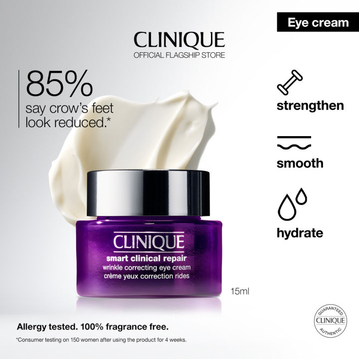 Clinique Smart Clinical Repair Wrinkle Correcting Eye Cream 15ml, 30ml |  Anti-aging, Plumps, Hydrates | Lazada Singapore