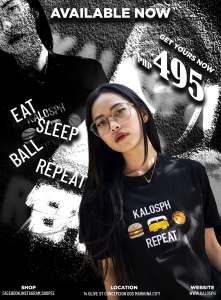 KALOSPH "EAT SLEEP BALL REPEAT" EMBROID T-SHIRT