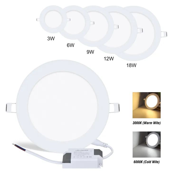JACKSUN%20Pinlight%20Led%20Ceiling%20Recessed%20Led%20Pin%20Lights%20Led%20For%20Ceiling%20Light%20Panel%20Lights%20Round%20&%20Square%20Downlight%20led%203W%206W%209W%2012W%2018W%20Recessed%20Square%20Downlight%20Daylight%20Warm%20White%20Led%20Driver%20-%20Image%208