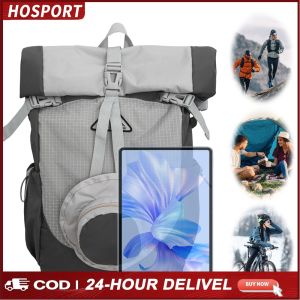 Mens PU Waterproof Backpack for Outdoor Travel and Sports with Spacious Compartments