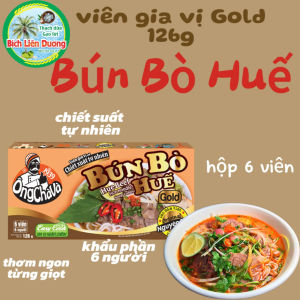 [COMBO 5 HỘP 126GR] VIÊN GIA VỊ BÚN BÒ HUẾ GOLD THƯƠNG HIỆU ÔNG CHÀ VÀ