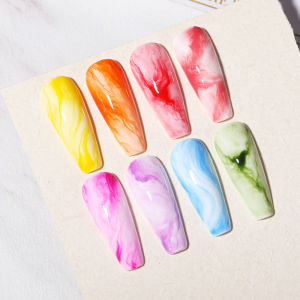 BORN PRETTY 7ML Gel Màu Nước Móng Tay Đá Cẩm Thạch LED UV Bán Vĩnh Viễn Ngâm Tắt Gel Sơn Móng Tay Nghệ Thuật Gel Véc Ni Tự Làm