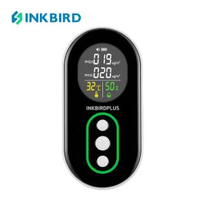 INKBIRD PTH-26P 4 in 1 PM2.5 PM10 Air Quality Monitor Portable PM and Temperature Humidity Detector with Sound and Breathing Light Dual Alert