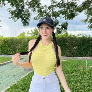 🌈 MesubShop 🌈 เสื้อแขนกุด ผ้าไหมพรม ทอลายฉลุ 💖 รุ่นนี้คือต้องมี น่ารักม้ากก ผ้าบางใส่สบาย เซ็กซี่เว่อร์  รุ่น 7919 รีโมท