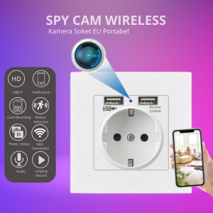 Teknobi Kamera Mini CCTV WIFI Camera wireless Socket Kamera Tersembunyi