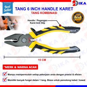 TANG KOMBINASI 6 - 7 - 8 INCH / PLIERS GAGANG KARET KUALITAS BAGUS MURAH EKONOMIS / ALAT TUKANG